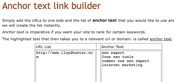 anchor text instructions