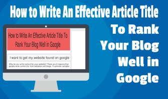 How To write an Article Title